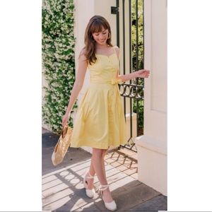Gal Meets Glam Yellow Francesca Yellow Sun Dress
